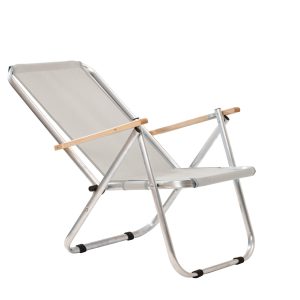 Leżak dwupozycyjny wytrzymały do 140kg, z profilu aluminiowego elipsa SZARY