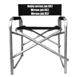 Krzesło Reżyserskie z nadrukiem Robię wrrum jak RS7″”