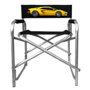 Krzesło Reżyserskie z nadrukiem ŻÓŁTE LAMBO